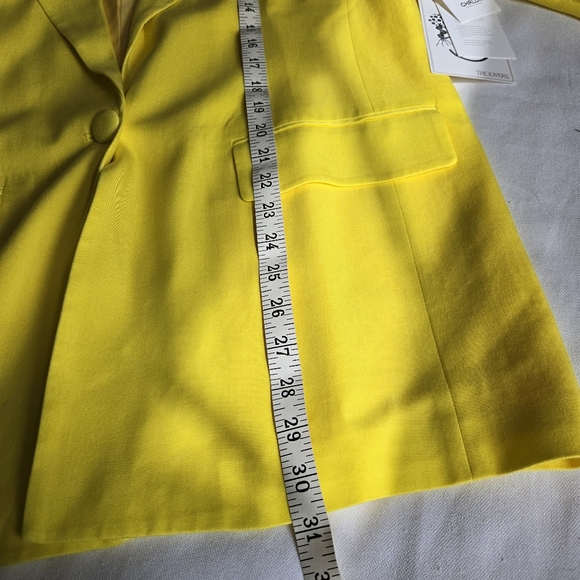 CHRLDR I NWT M Bright Yellow Janet Ovwrsized Lyocell Blazer - Picture 9 of 9